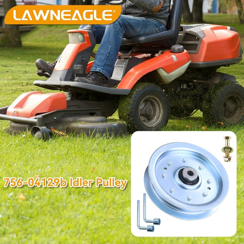 LANEAGLE 756-04129B Idler Pulley 4.25 Replaces Troy Bilt Pulley 753-08171 Idler Pulley Kit, Cub Cadet 756-04129 Idler Pulley 756-04129, 756-04129C, 753-08068 for Cub Cadet RZT50 Idler Pulley - Image 2